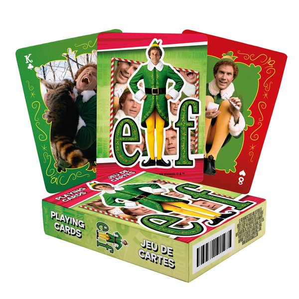 AQUARIUS ELF Playing Cards - Elf the Movie Themed Deck of Cards for Your Favorite Card Games - Officially Licensed Elf Movie Merchandise & Collectibles