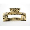 Generic Medium rectangle tan and black marbled hair claw clip
