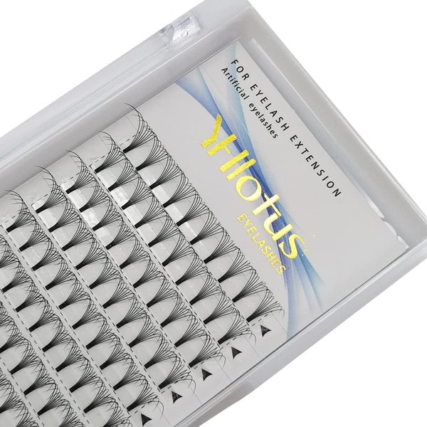 Premade Fans Eyelash Extensions Premade 8D Eyelashes 0.07 Volume Lash Extensions C D Curl Lash Fans Short Stem Premade Eyelashes 120FANS (14mm, 8D-0.07-C)
