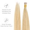 WENNALIFE I Tip Hair Extensions Human Hair, 50g 50s 20 Inch Dirty Blonde Highlighted Bleach Blonde Remy Itip Human Hair Extensions Invisible Itips Straight I Tips Fusion Extensions Real Human Hair
