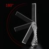 Foldable Hairstyling Brush Zinc Alloy Prevent Static Pocket Mini Men Oil Hair Comb Hairdressing Comb Portable Suitable for Home Hair Salon or Travel(Silver)