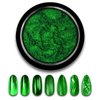 Christmas St. Patrick's Day Chrome Nail Powder, Green Chrome Nail Powder Metallic Mirror Effect for Nails Art Design Holographic Glitter Pigment Dust for DIY Manicure Decorations 1Pcs