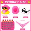 36 Set Cowboy Rubber Duck Mini Yellow Duckies Bath Party Toy Tiny Ducks Bathtub Toy with Cowboy Hat Paisley Bandanas Sunglasses for Summer Baby Shower Birthday Swimming Party (Bright Style)