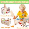 GraceDuck Kids Tool Bench Wooden Set Toys - Montessori Toys for 2 3 4 5 Year Old Workbench Boy Girl Construction Toys for 2 Year Old Boy Educational STEM Toys Christmas Birthday Gifts for Boys & Girls