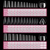 500PCS Half Cover Coffin Nail Tips - Acrylic Nail Tips, krofaue 10 Size Clear Ballerina Nail Tips, Half Cover Acrylic False Nail Tips With Box for Nail Tips Art Salons and Home DIY (Clear)