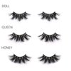SY LASHES 25mm Mink Lashes 3D Real Mink Eyelashes Fluffy Dramatic False Eyelashes 6D Wispy Long Thick Handmade Luxury Volume Strip Eye Lashes (3 Pairs, Doll Honey Queen)