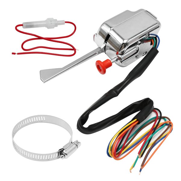 Saihisday Universal Turn Signal Switch, 12V Chrome Street Hot Rod Turn Signal Switch Replacement for Ford Buick GM Car Truck Street Rod Dune Buggy Sand Rail