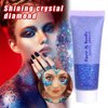 MAEPEOR Face Body Glitter Gel 14 Colors Mermaid Sequins Body Glitter Gel Chunky Holographic Glitter Liquid Body Makeup for Face Body Hair Nails (50ml, F09 Green)