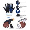 NICEWIN Football Gloves Youth Receiver Gloves for Kids, Blue1 Small