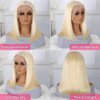 Blonde Bob Wig Human Hair 613 Lace Front Wig Human Hair 200% Density 13x4 HD Lace Frontal Wigs Human Hair Pre Plucked With Baby Hair Glueless Short Straight Bob Wigs for Women (14 inch, 613 bob wig)