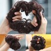 ASUITOFK Messy Bun Hair Piece Thick Updo Scrunchies Synthetic Hair Extensions Ponytail Hair Wig Hairpiece Dark Blonde