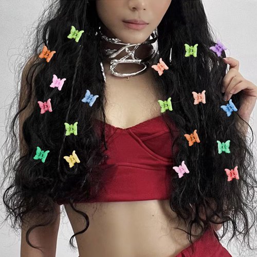CHANACO 80Pcs Butterfly Hair Clips Mini Claw Clips Small Hair Clips for Girls Tiny Hair Claw Clips for Thin Hair Cute Toddler Baby Hair Clips Hair Accessories for Women Girls