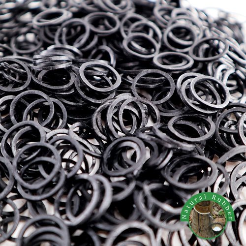 3000 Pcs Rubber Bands 0.6 lb Hair Band Soft Elastic Hair Accessories Braids Mini Hair Ties Stretchy Made in Vietnam Hair Ties No Damage Rubber Bands for Hair (Black - 12 Pack of 250 Pcs)