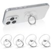 WLLHYF 4 PCS Cell Phone Ring Holder Transparent Ring Holder Clear Phone Ring Grips Holder Kickstand Cell Ring Stand Compatible with Most of Phones, Tablet and Case