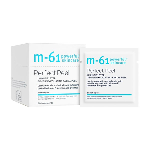 M-61 Perfect Peel - 30 Treatments - Lactic, mandelic and salicylic acid exfoliating peel with vitamin E, lavender and green tea