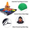 Super Z Outlet 30 Piece Carnival Outdoor Fair Tossing Games Toy Party Set with 12 Rings, 12 Bean Bags, and 6 Cones