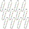 Christmas Necklace Party Favors, 12PCS Bell Light up Christmas Necklace Women Men, Glow Jingle Necklaces with 13 Bells, Colorful Christmas Accessories for Ugly Sweater New Year Party Supplies Bulk