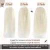 Full Shine Clip in Hair Extensions 120Grams Blonde Clip in Human Hair Extensions Remy Seamless Ash Blonde Hair Highlight Platinum Blonde Real Hair Clip in Extensions Double Weft 7Pcs/120G 22 Inch