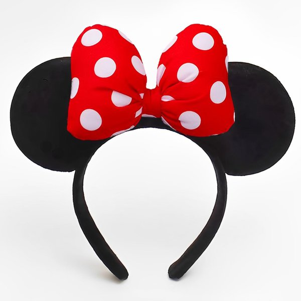 kangaroo Mouse Ears Headbands Dot Bows Mouse Ears Bow Headbands for Birthday Parties Themed Parks Trip Essentials and Hair Accessories for Toddler Girls Women