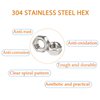 TWCC 95 PCS Assorted Stainless Steel Hex Nuts Assortment Kit M3 M4 M5 M6 M8 M10 Metric Hex Nut Set Hardware