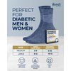 Pembrook Diabetic Socks for Men and Women - 6 Pairs | Black, White, Beige, Aqua, Blue, Navy | Moisture Wicking Ankle Neuropathy Socks for Men | Mens Diabetic Socks | Diabetic Socks for Men 9-12