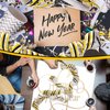 Riceshoot 6 Rolls New Years Eve Metallic Streamers, Happy New Year 2025 Party Supplies Black Gold Silver Hanging Swirls for New Year Christmas Home Birthday Party Decorations