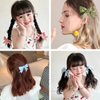 10 PCS Colorful Satin Bow Hair Clips for Girls Satin Hair Bow Satin Ribbon Bowknot Hair Barrettes for Women Double Ponytail Hairclips Cute Bow Hair Clip Kawaii Hair Bows Hair Accessories