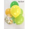 12Inch Assorted Balloons Yellow Green Gold Confetti for Party Decorations Boy Birthday (Green + Confetti gold)