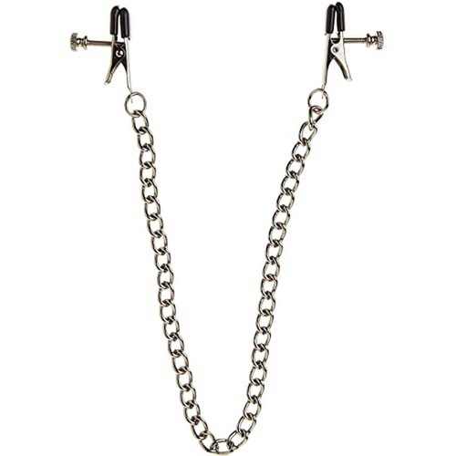 Spartacus Broad Tip Nipple Clamps with Adjustable Link Chain