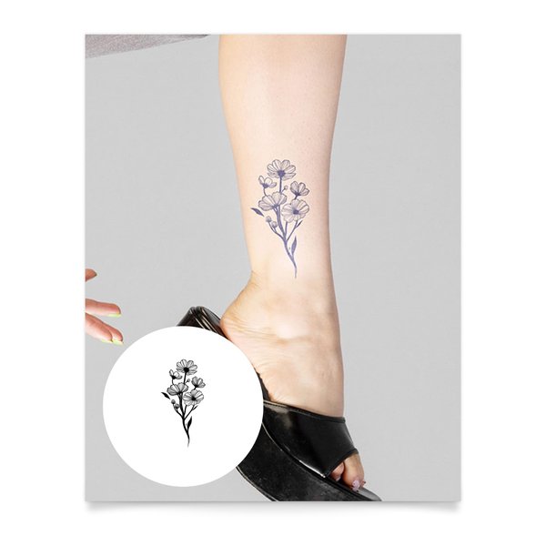 Inkbox Temporary Tattoos, Semi-Permanent Tattoo, One Premium Easy Long Lasting, Water-Resistant Temp Tattoo with For Now Ink - Lasts 1-2 Weeks, Deysa, 6 x 3 in