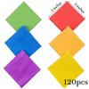 Whaline 120 Pieces Rainbow Cocktail Napkin Bright Beverage Luncheon Paper Napkins 2 Ply for Gay Pride Day, Home and Party Favors, 6 Colors