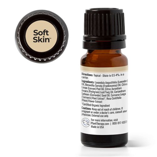 Plant Therapy Soft Skin Essential Oil Blend 10 mL (1/3 oz) 100% Pure, Undiluted, Therapeutic Grade