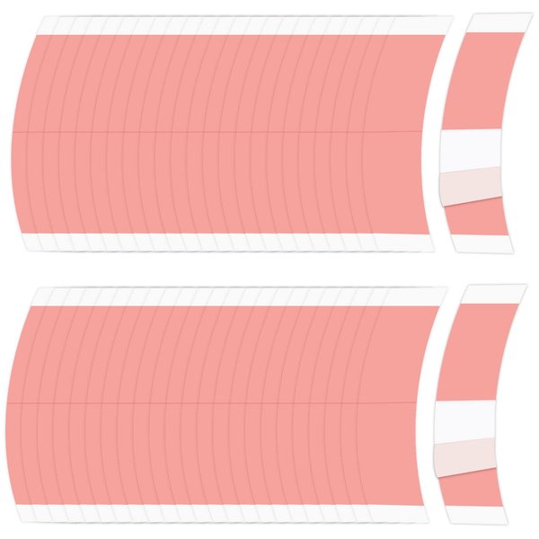 SAJOO 48 PCS Lace Front Wig Tape Adhesive Tape Double-Sided Waterproof Lace Wigs Wig Tapes Waterproof Lace Tape C-Shaped Wig Tape Hair Wig Tape for Wigs Toupees Hair Extension and Hair Pieces (Pink)