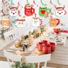 20Pcs Christmas Gingerbread Mug Theme Party Hanging Swirls, Christmas Snowman Elk Santa Coffee Mug Ceiling Hanging Streamers Decorations for Christmas Birthday Party Supplies Baby Shower Decor