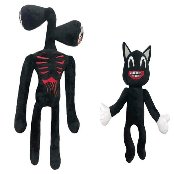 POPRORE Siren Head Plush Toys Cartoon Dog Cartoon Cat Plush Toys for Boys and Girls Home Party Gift Birthday Gift(Black)