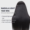 Nadula Yaki Straight Bye Bye Knots Glueless Wig Kinky Edge Hairline 7x5 Pre Cut Lace Front Wigs Human Hair Pre Plucked Pre Bleached 3S Ready to Go Pre Everything Glueless Wig 150% Density 20inch