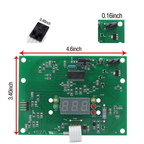 SHISHISHUN IDXL2DB1930 Display Board, Pool Heater Replacement Control Panel Keypad Membrane Switch Compatible with Hayward H350FDP & Universal H-Series Heater Models H250IDL2 H350IDL2 H400IDL2