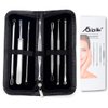 7-Piece Blackhead Remover Kit - Pimple Comedone Extractor Tool set for Facial Acne and Treatment for Blemish, Whitehead Popping, Zit Removing for Risk Free Nose Face Skin with Metal Case