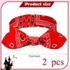 Hicarer 2 Pcs Head Scarf for Women Retro 1940s Head Scarf Halloween Dress Up Bandana Headbands Vintage Rabbit Ear Hairband Girl Hair Accessories (Red)
