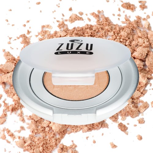 Zuzu Luxe Mineral Eyeshadow (Casino - Soft Peach/Warm Shimmer), Richly pigmented, velvety smooth formula. Natural, Paraben Free, Vegan, Gluten-free, Cruelty-free, Non GMO, 0.07oz