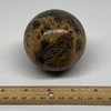 WatanGems 1.1 lbs, 2.8", 70mm, Natural Black Moonstone Sphere Ball Gemstone, Polished, Home Decor, Collectible from Afghanistan, B37522