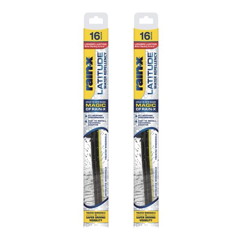 Rain-X 810204 Latitude 2-In-1 Water Repellent Wiper Blades, 16 Inch Windshield Wipers (Pack Of 2), Automotive Replacement Windshield Wiper Blades With Patented Rain-X Water Repellency Formula
