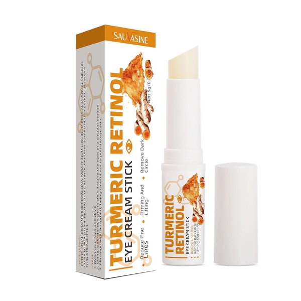Generic Turmeric Retinol Eye Cream Stick, Moisturizing Eye Cream Stick for Dark Circles, Wrinkles, Anti-Aging, Retinol Eye Cream for Puffiness and Puffiness, Eye Cream Stick for Reducing Fine Lines.