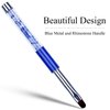 Ycyan 1Pcs Oval UV Gel Nail Brush Rhinestone Handle Professional Nail Art Tools Size 8