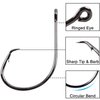 AGOOL Fishing Hooks Circle Hooks Saltwater, 50/150pcs in-line Circle Hooks High Carbon Steel Fish Hooks Straight Eye Barbed Point Catfish Hooks Octopus Hooks for Freshwater Saltwater Fishing