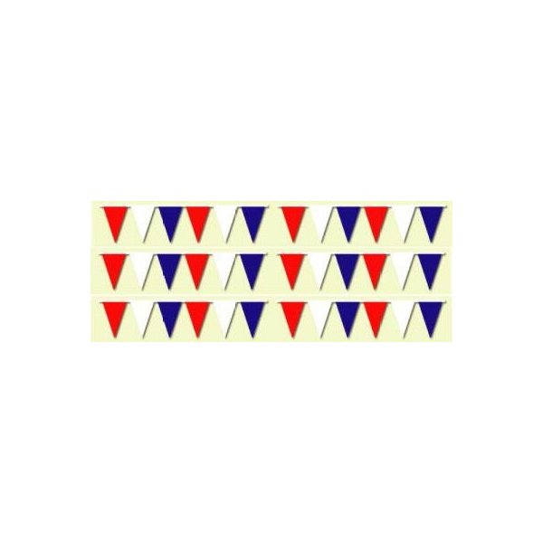 Red White Blue Pennants 120' String