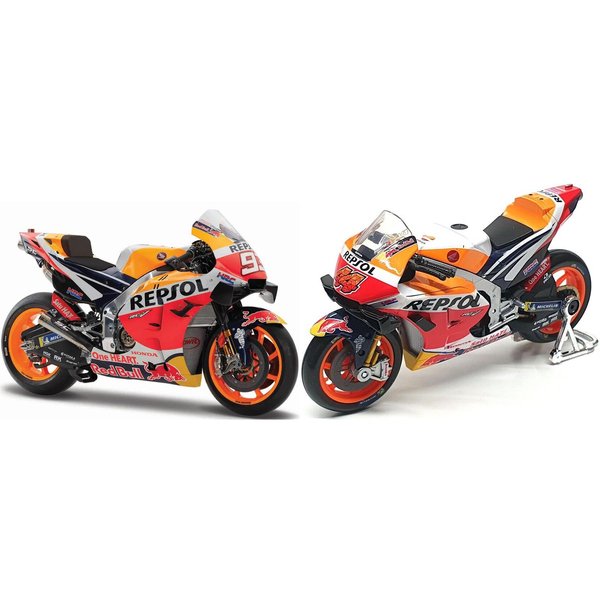 RC213V #44 and #93 "Repsol Team MotoGP World Championship (2021) Set of 2 Motorcycles 1/18 Diecast Models 34372