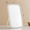 NEZZOE Makeup Mirror Touch Screen Vanity Mirror with LED Brightness Adjustable Portable USB Rechargeable