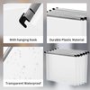 Letter Size Clear Hanging File Folders Hanging Document Folder Plastic Transparent Hanging File Folder for File Cabinets Document Filing (10, Transparent)