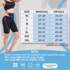 GoldFin Women Wetsuit Shorts, 2mm Neoprene Shorts Swim Pants for Water Aerobics Surfing Diving Swimming Snorkeling Floating Canoeing (Black with Blue Stripe, L)